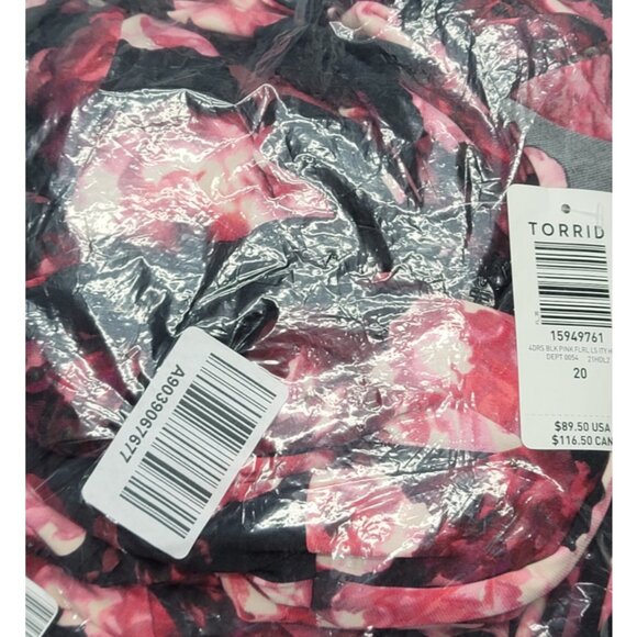 NWT Torrid Multi Floral Maxi Studio Ruched Knit Hi-Low Dress 20 - Picture 9 of 11